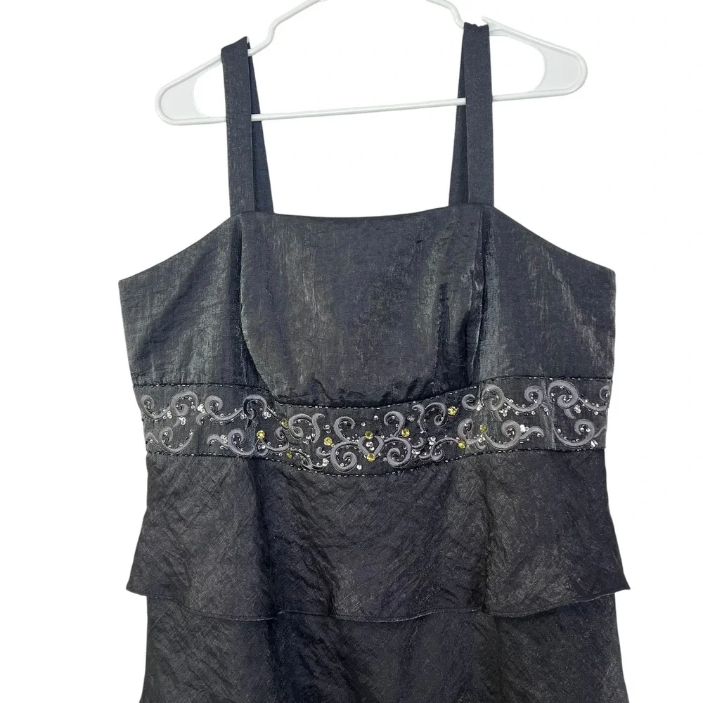 R&M Richards Woman‎ Tiered Dress Embellished Formal Party Size 16W (1 Piece)